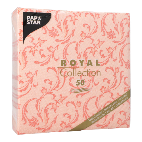 50 Servietten "ROYAL Collection" 1/4-Falz 40 cm x 40 cm nektarine "Damascato" 12500 Servietten "ROYAL Collection" 1/4-Falz 40 cm x 40 cm nektarine "Damascato"