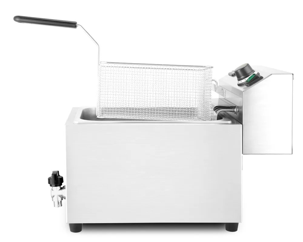 Fritteuse XL mit Ablasshahn, Profi Line, 10L, 400V/6600W, 300x585x(H)377mm