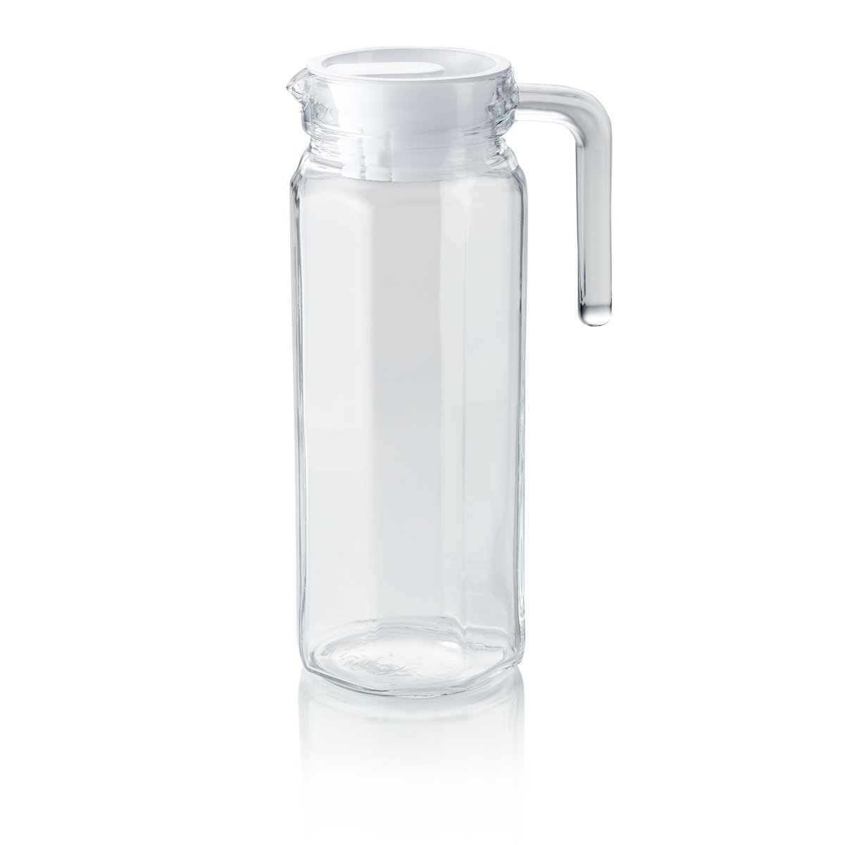 Krug mit Kunststoffdeckel, 1 ltr., Ø 8,3 cm, (H) 26 cm