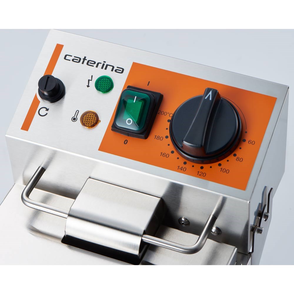 Fritteuse CATERINA, 8 Liter, 200x430x315 mm (BxTxH), 2 kW 230V Fritteuse CATERINA, 8 Liter, 290x430x265 mm (BxTxH), 3 kW 230 V