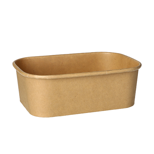 3600 Verpackungsbecher, Pappe rechteckig 750 ml 5,7 cm x 17,3 cm x 12,3 cm braun