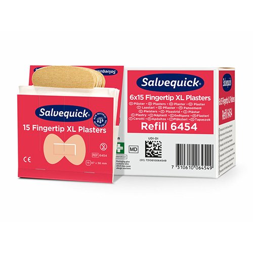 60 Set "Cederroth" Salvequick Textil Pflaster (15 Stück) 87 mm x 56 mm braun "Fingertip XL" 3300 Set "Cederroth" Salvequick Textil Pflaster (15 Stück) 87 mm x 56 mm braun "Fingertip XL"