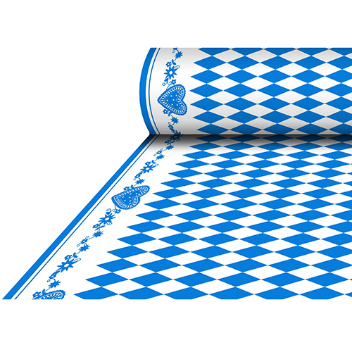 80 Tischdecke, stoffähnlich, Airlaid 25 m x 1,18 m "Bayrisch Blau"