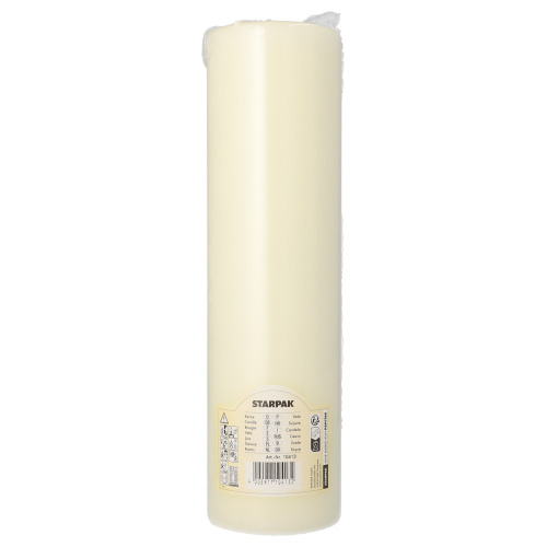 378 Stumpenkerze Ø 80 mm · 290 mm elfenbein "Ivory" mit Flachkopf