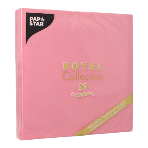 12000 Servietten "ROYAL Collection" 1/4-Falz 40 cm x 40 cm rosa