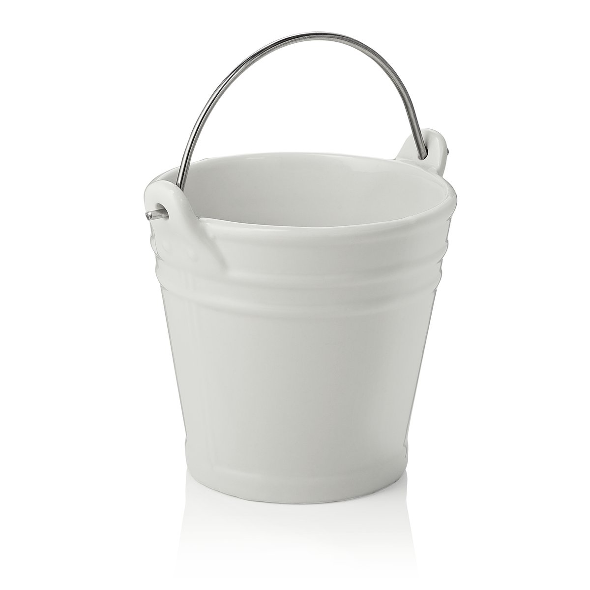 Tischrestebehälter, 450 ml, Ø 10,5 cm, Porzellan, Edelstahl