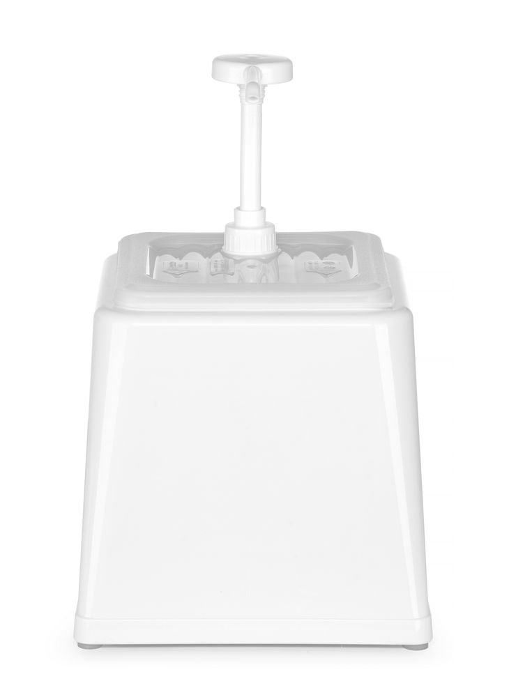 Pump-Saucenspender, HENDI, 2,5L, Weiß, 230x210x(H)327mm