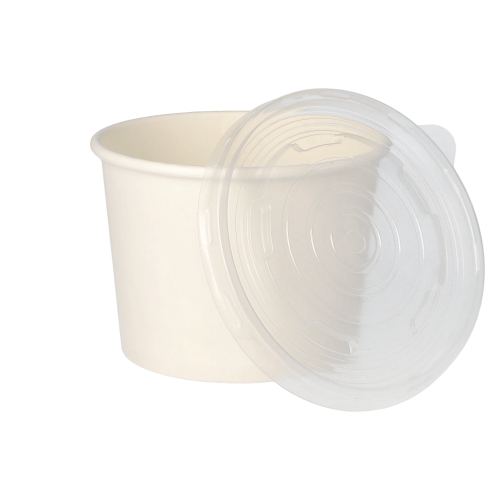 6000 Suppenbecher, Pappe "To Go" rund 500 ml Ø 11 cm · 8,3 cm weiss