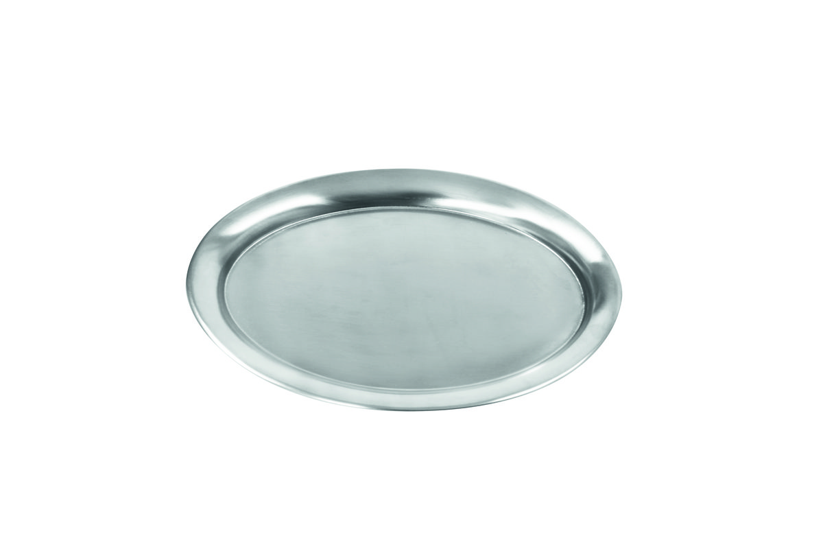 Serviertablett oval, mit gebördeltem Rand Serviertablett oval, mit gebördeltem Rand