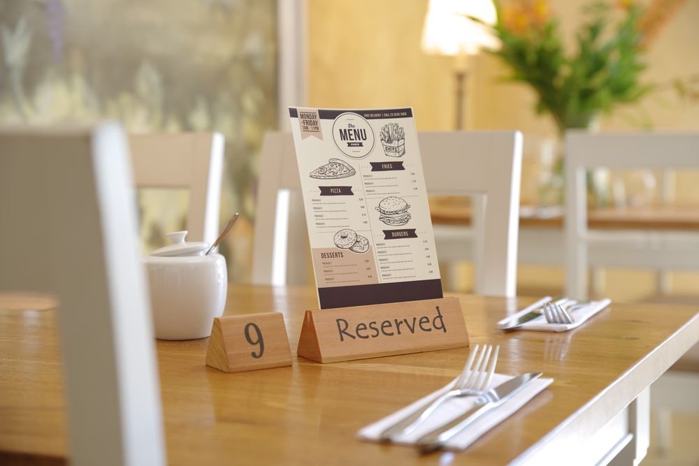 Tischschild Reserviert, HENDI, "reserved", 152x44x(H)44mm