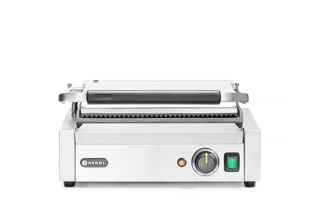Kontaktgrill - Panini, HENDI, oben gerillt, unten glatt, 230V/2200W, 430x370x(H)210mm Kontaktgrill - Panini, HENDI, oben gerillt, unten glatt, 230V/2200W, 430x370x(H)210mm