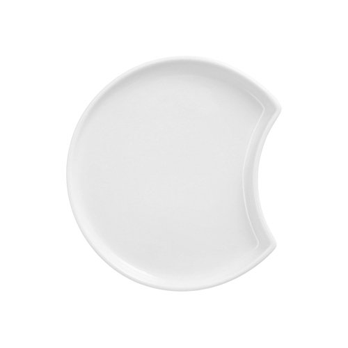5184 Teller Porzellan Halbmond Ø 12 cm · 1,2 cm weiss "Ano"