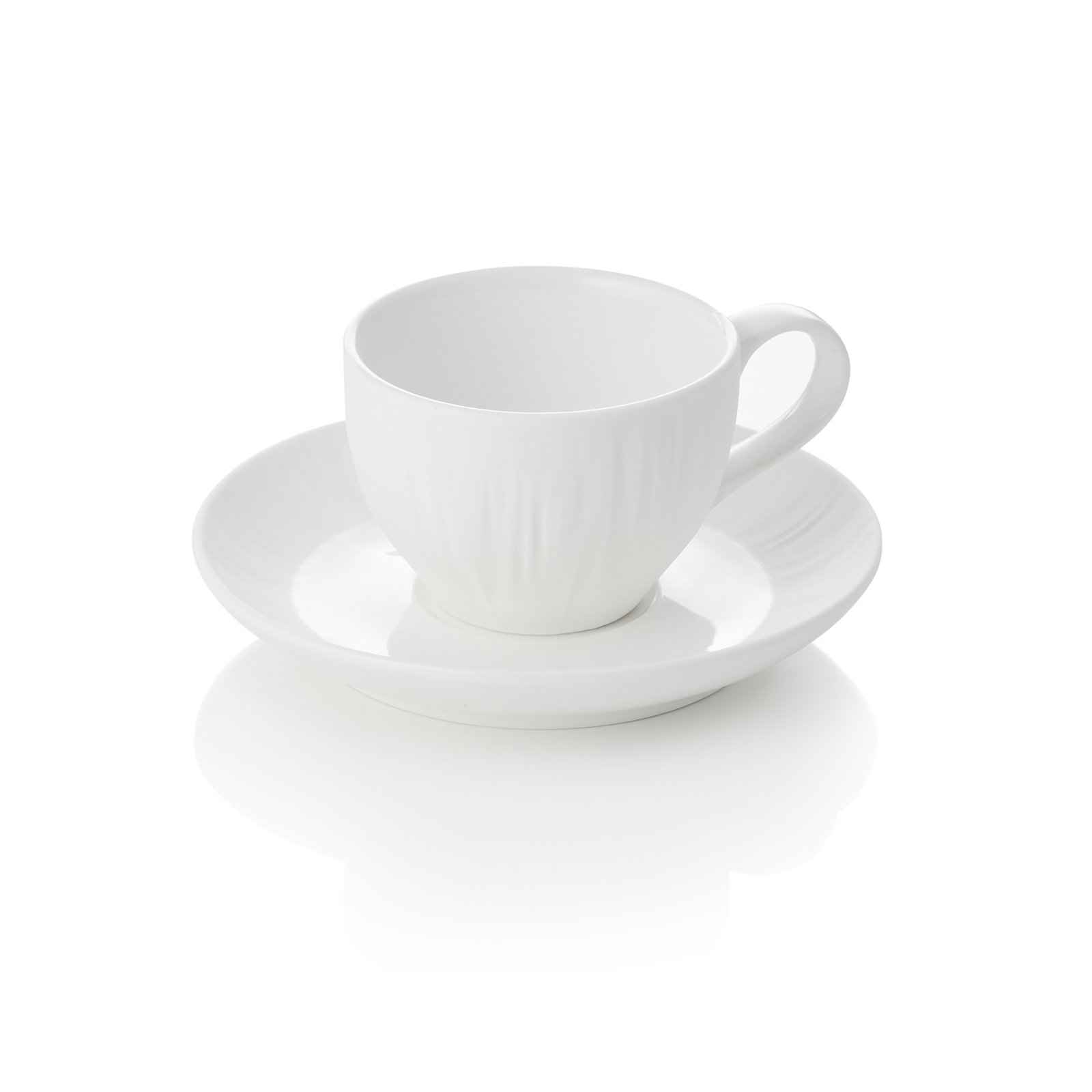 Espresso- und Untertasse Set MAYA SHIRO, 80 ml, weiß