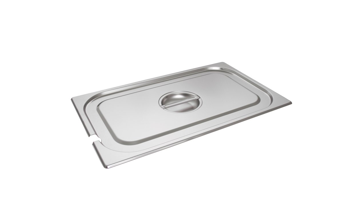 GN 1/1 Deckel, Edelstahl, mit Löffelaussparung