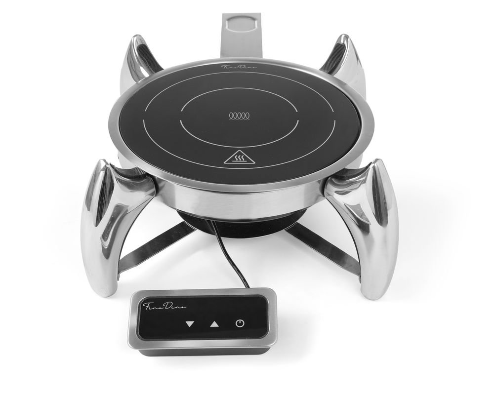 Induktionsheizplatte 800 W, Fine Dine, Schwarz, 230V/800W, ⌀245x(H)80mm Induktionsheizplatte 800 W, Fine Dine, Schwarz, 230V/800W, ⌀245x(H)80mm