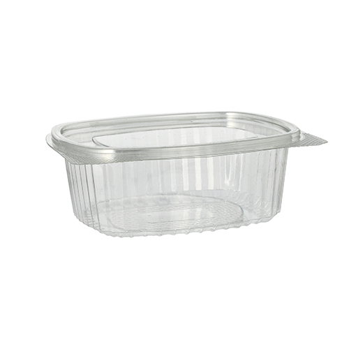 450 Feinkost- und Salatschalen mit Klappdeckel, R-PET oval 500 ml 5,5 cm x 12,4 cm x 15 cm klar 3600 Feinkost- und Salatschalen mit Klappdeckel, R-PET oval 500 ml 5,5 cm x 12,4 cm x 15 cm klar