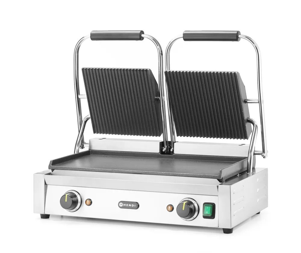 Kontaktgrill - Doppelversion, oben gerillt, unten glatt, 230V/3600W, 570x375x(H)216mm Kontaktgrill - Doppelversion, oben gerillt, unten glatt, 230V/3600W, 570x375x(H)216mm