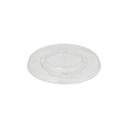 32000 Deckel, PLA "pure" rund Ø 9,5 cm glasklar mit Kreuzschlitz