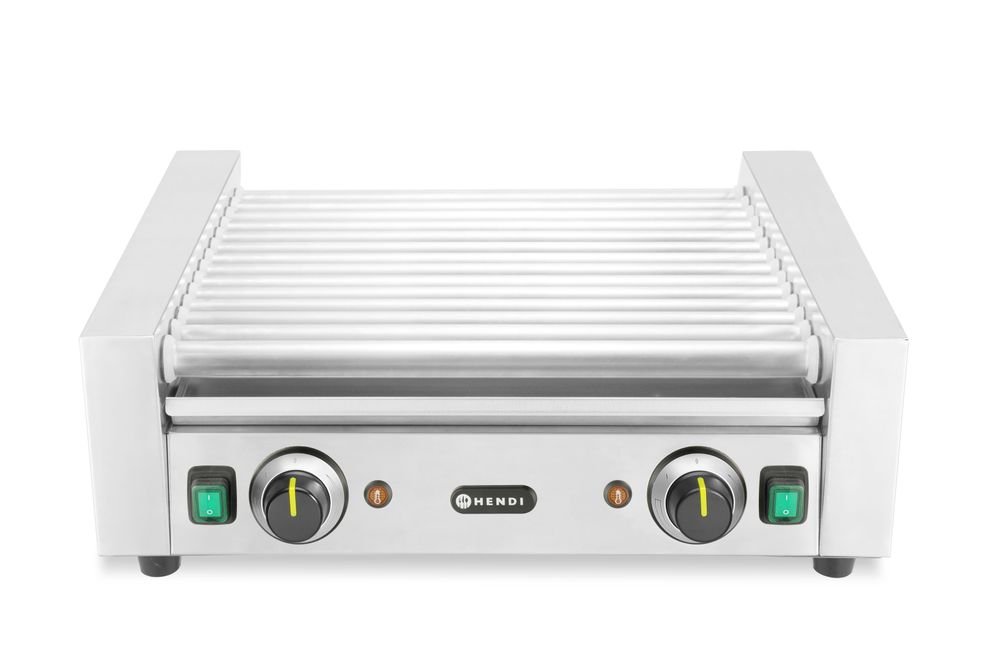 Rollengrill – 2 Zonen, 14 Rollen, 230V/1230W, 566x640x(H)192mm Rollengrill – 2 Zonen, 14 Rollen, 230V/1230W, 566x640x(H)192mm