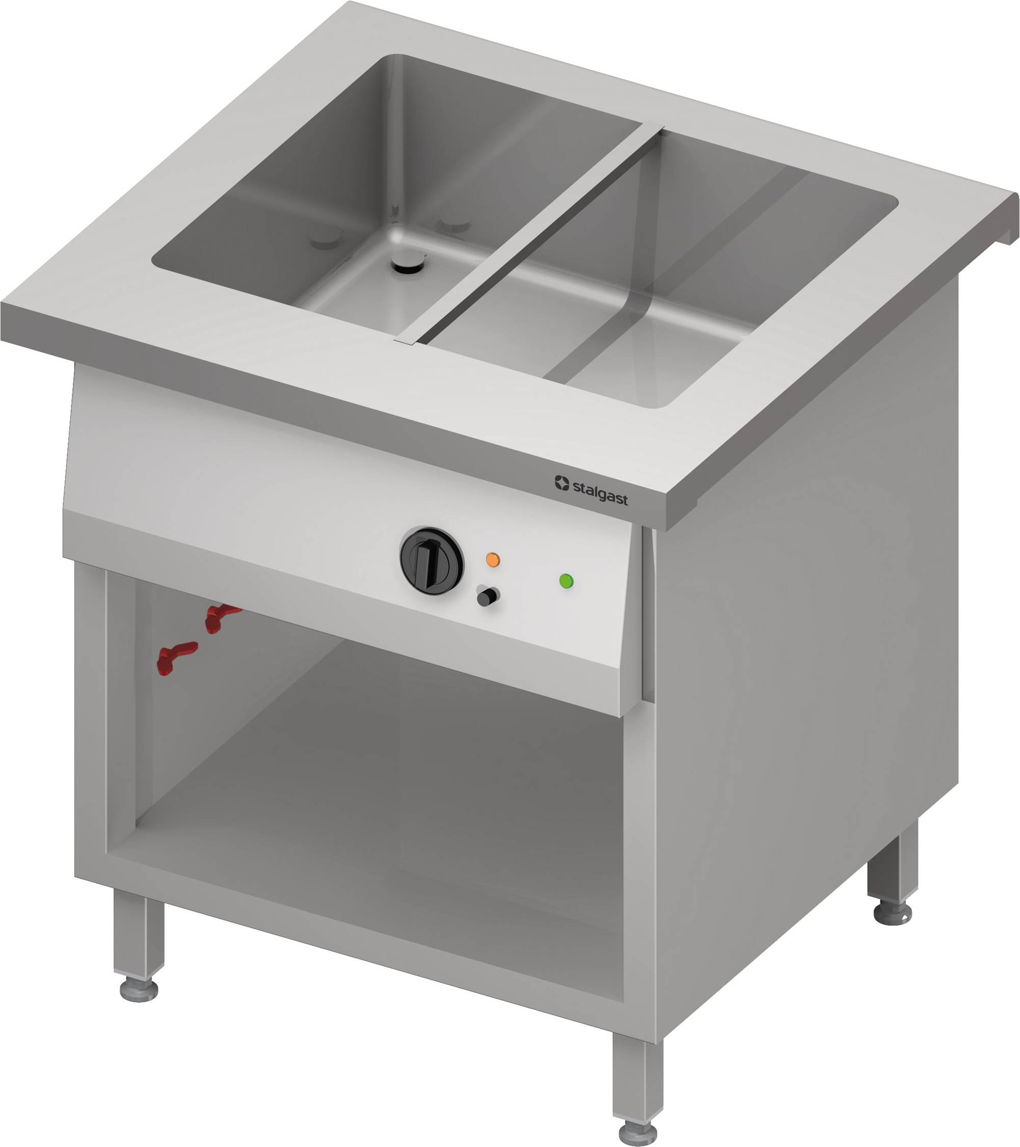 Bain-Marie-Station "Free Flow" mit einem Becken 2x GN1/1, 799x750x880 mm Edelstahlabdeckung Bain-Marie-Station "Free Flow" mit einem Becken 2x GN1/1, 799x735x880 mm Granitabdeckung "Standard G1"