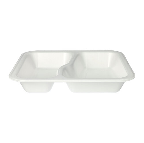 1800 Siegelschalen, XPS 2-geteilt 1000 ml 4,2 cm x 21,2 cm x 24,7 cm weiss laminiert