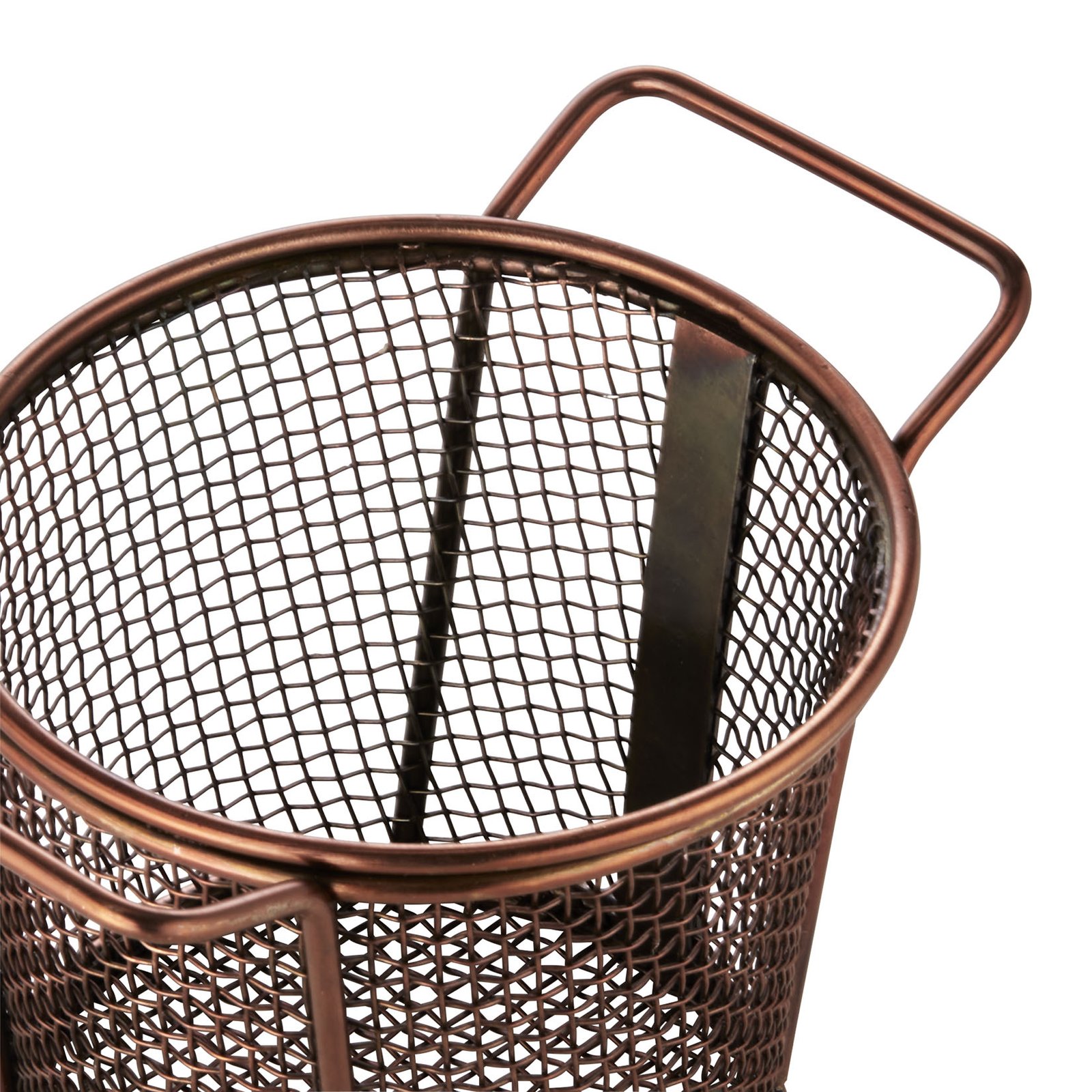 Servier- und Frittierkorb, Ø 9,5 cm, Höhe 8,5 cm, kupferfarben, Chromnickelstahl Servier- und Frittierkorb, Ø 9,5 cm, Höhe 8,5 cm, kupferfarben, Chromnickelstahl