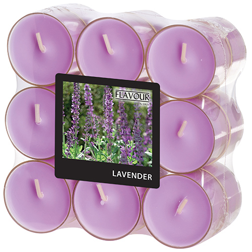 10368 "Flavour by GALA" Duftlichte Ø 38 mm · 24 mm violett - Lavender in Polycarbonathülle