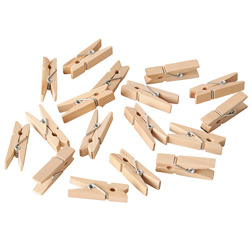 1000 Mini-Klammern, Holz 3,5 cm