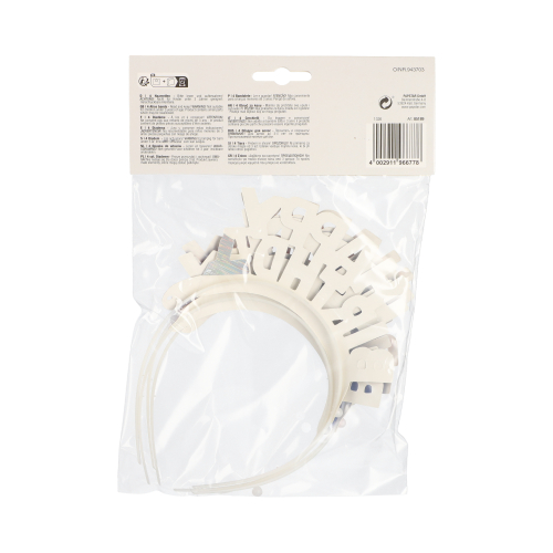 3456 Haarreifen farbig sortiert "Happy Birthday" "Metallic"