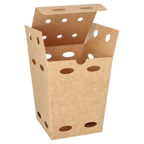 4800 Pommes-Frites-Boxen, Pappe "pure" 15 cm x 10,5 cm x 10,5 cm braun "100% Fair" klein