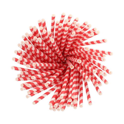 1000 Trinkhalme Papier Ø 6 mm · 20 cm rot/weiss "Stripes" 90000 Trinkhalme Papier Ø 6 mm · 20 cm rot/weiss "Stripes"