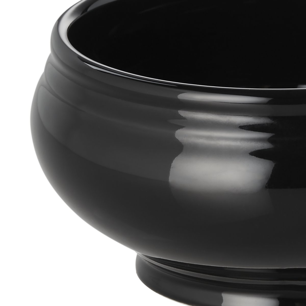 Terrine, 0,5 ltr., Ø 12,5 cm, schwarz glänzend, Porzellan