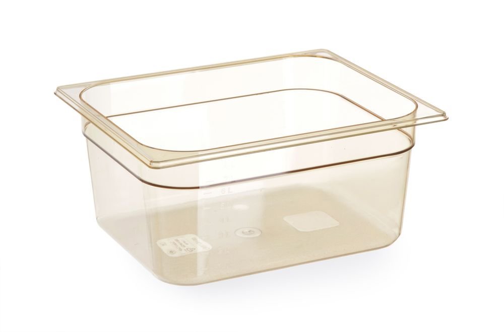 Gastronorm-Behälter 1/2, hochtemperaturbeständig, HENDI, GN 1/2, 4L, Transparent, 325x265x(H)65mm