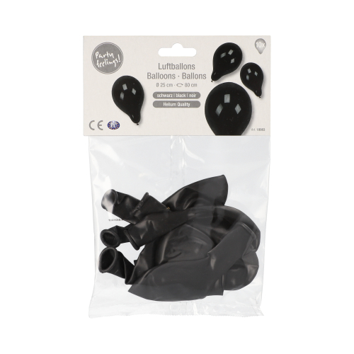 120 Luftballons Ø 25 cm schwarz 33600 Luftballons Ø 25 cm schwarz