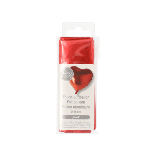 6048 Folienluftballon Ø 45 cm rot "Heart" large