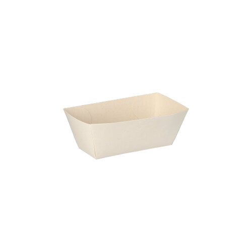 42000 Saucentrays, Pappe "pure" 3,5 cm x 3 cm x 7 cm weiss "Good Food"