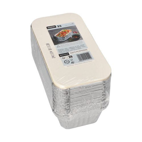 4500 Schalen, Alu + Einlegedeckel, PE-beschichtet eckig 1 l 5,4 cm x 11 cm x 21,3 cm
