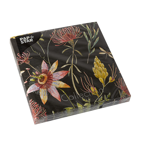 20 Servietten, 3-lagig 1/4-Falz 33 cm x 33 cm "Flowers" 22800 Servietten, 3-lagig 1/4-Falz 33 cm x 33 cm "Flowers"