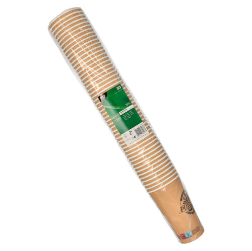 7000 Trinkbecher, Pappe 0,5 l Ø 9 cm · 15 cm braun "Pure Joy"