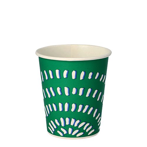 24000 Trinkbecher für Kaltgetränke, Pappe 0,2 l Ø 8 cm · 8,8 cm grün