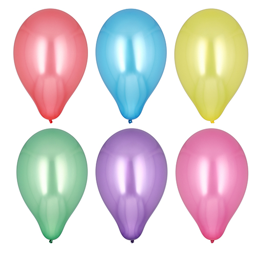 48000 Luftballons Ø 25 cm farbig sortiert "Metallic"