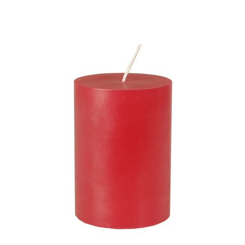 1296 Stumpenkerze Ø 70 mm · 100 mm rot aus 100% Stearin, durchgefärbt