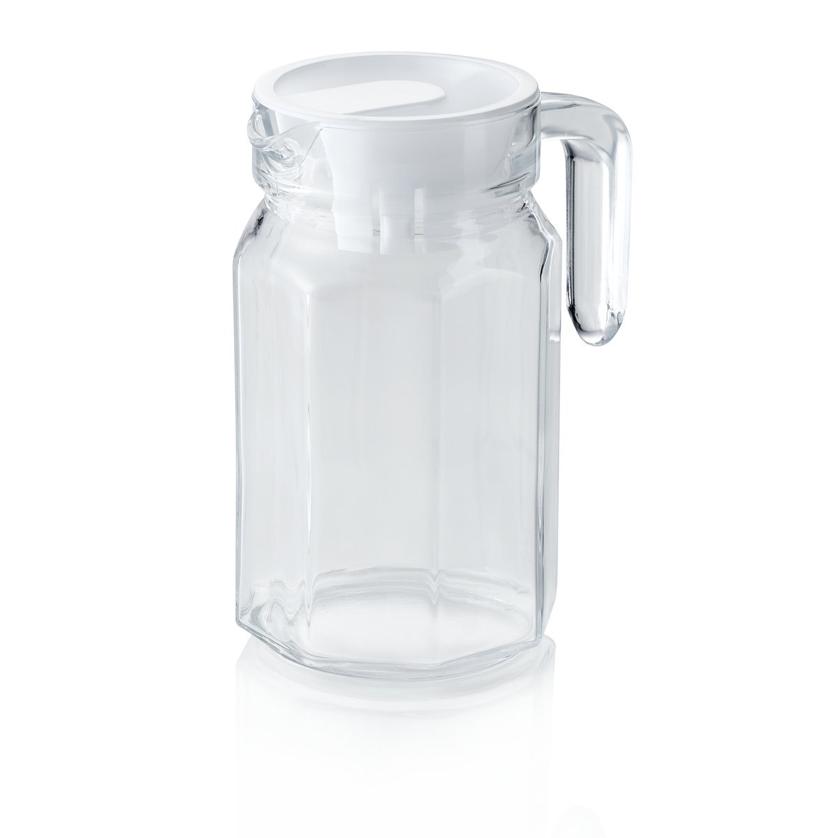 Krug mit Kunststoffdeckel, 0,5 ltr., Ø 7,5 cm, (H) 16 cm