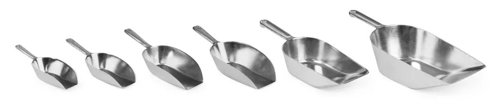 Aluminiumschaufel, 0,125L, 180x65x(H)33mm Aluminiumschaufel, 0,125L, 180x65x(H)33mm