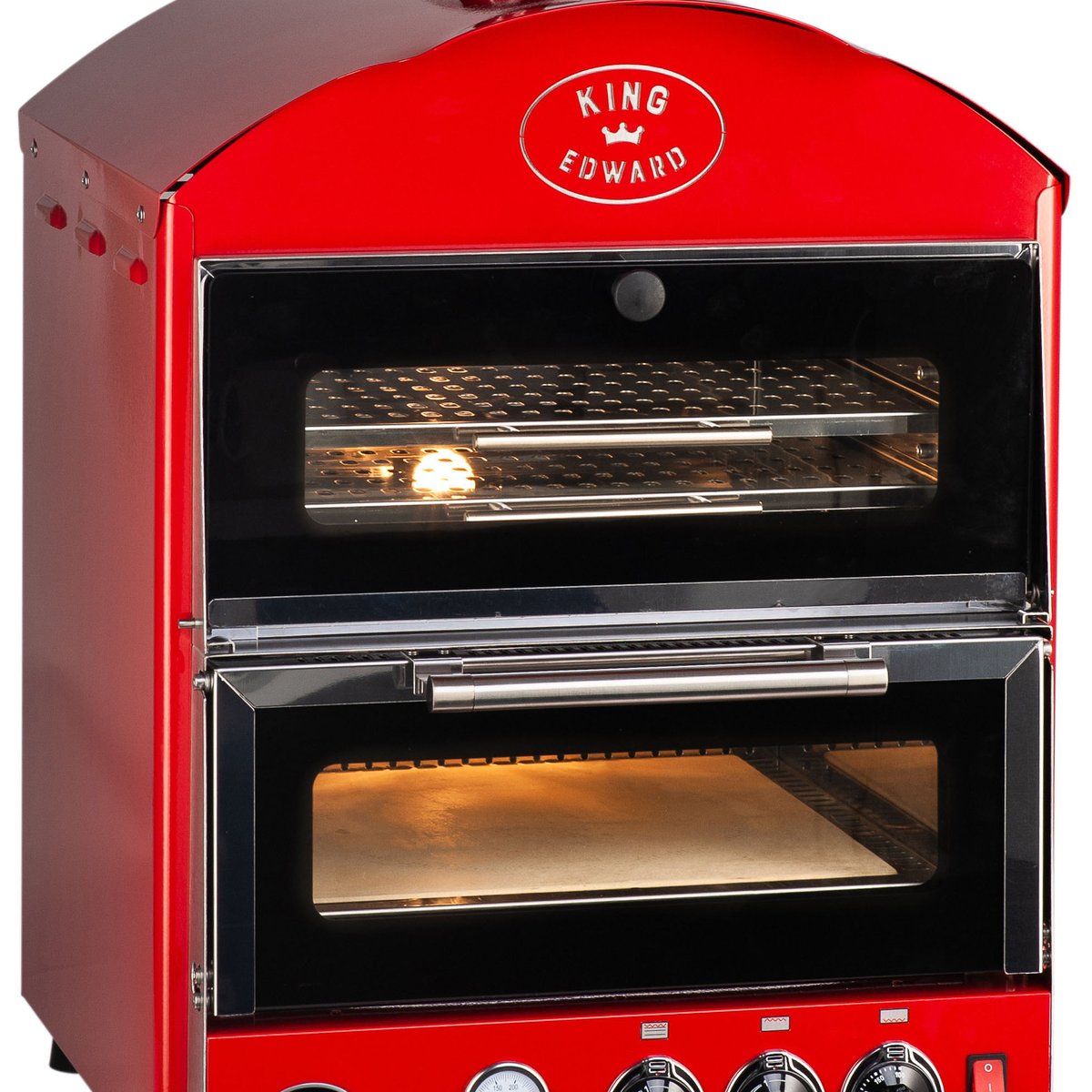 King Edward Vintage Pizzaofen PK1W mit Warmhaltefach
