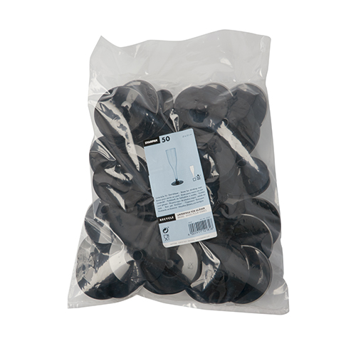 12000 Unterteile für Stiel-Gläser, PS rund Ø 6,55 cm · 2,05 cm schwarz
