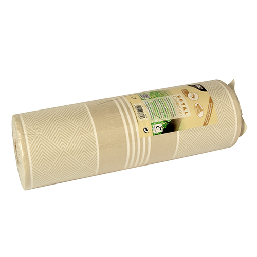 112 Tischläufer, stoffähnlich, PV-Tissue Mix "ROYAL Collection" 24 m x 40 cm champagner "Elegance"