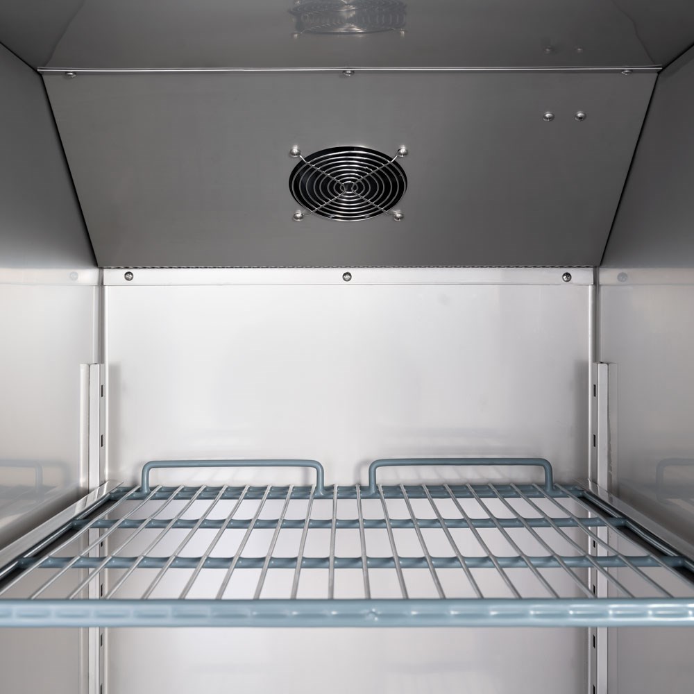 Edelstahl-Kühlschrank, GN 2/1, 680x810x2010 mm (BxTxH)