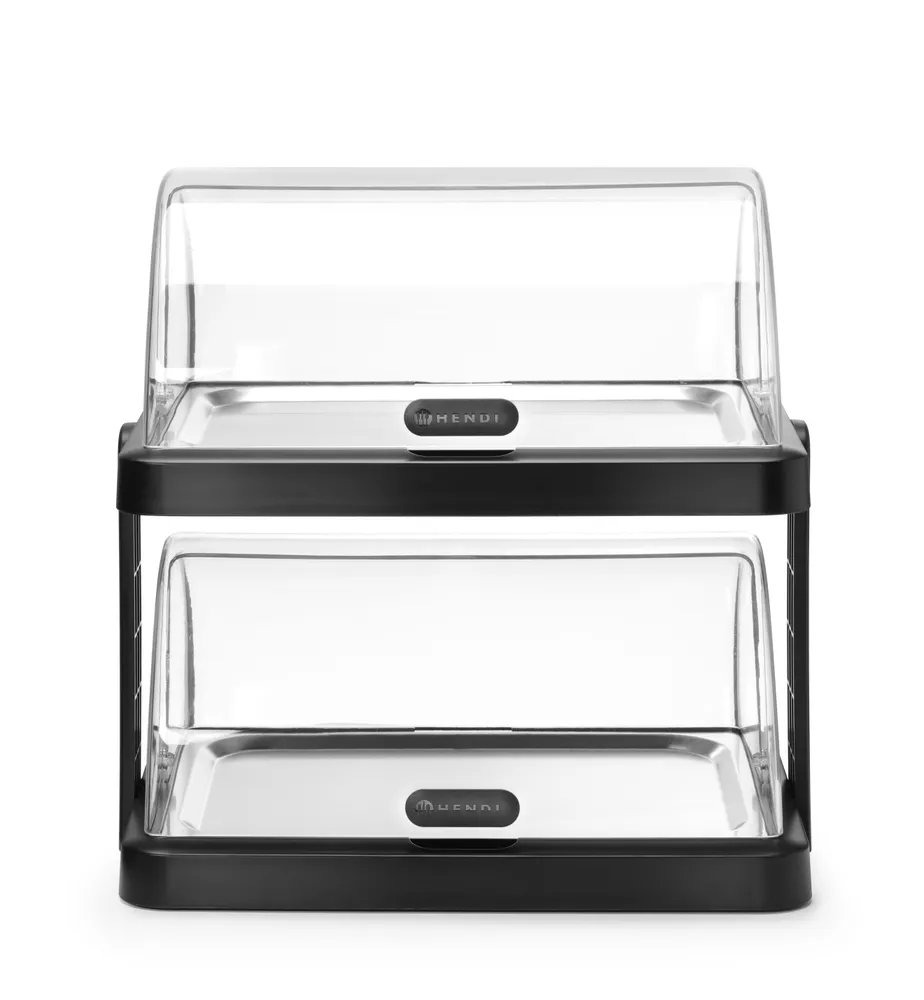 Rolltop Kühldisplay Duo UNIQ, Doppelt, Schwarz, 480x355x(H)480mm, Rechteckig Rolltop Kühldisplay Duo UNIQ, Doppelt, Schwarz, 480x355x(H)480mm, Rechteckig