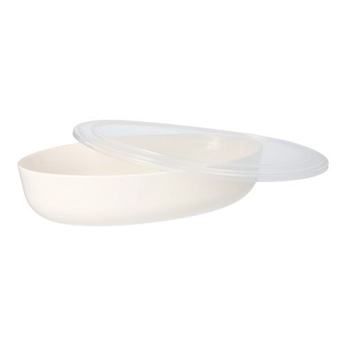 60 Mehrweg-Schalen oval 1600 ml 6 cm x 16,5 cm x 26 cm weiss "Cella"